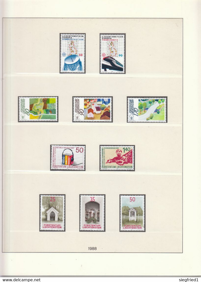 Liechtenstein ** Sammlung 1978-1993  im Lindner Vordruckalbum Katalog 620,00