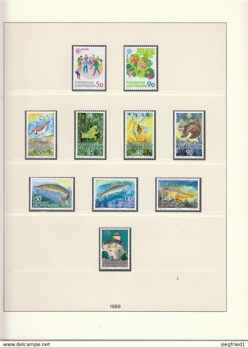 Liechtenstein ** Sammlung 1978-1993  im Lindner Vordruckalbum Katalog 620,00