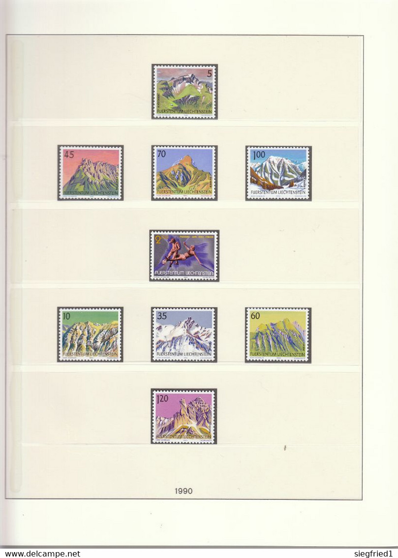 Liechtenstein ** Sammlung 1978-1993  im Lindner Vordruckalbum Katalog 620,00