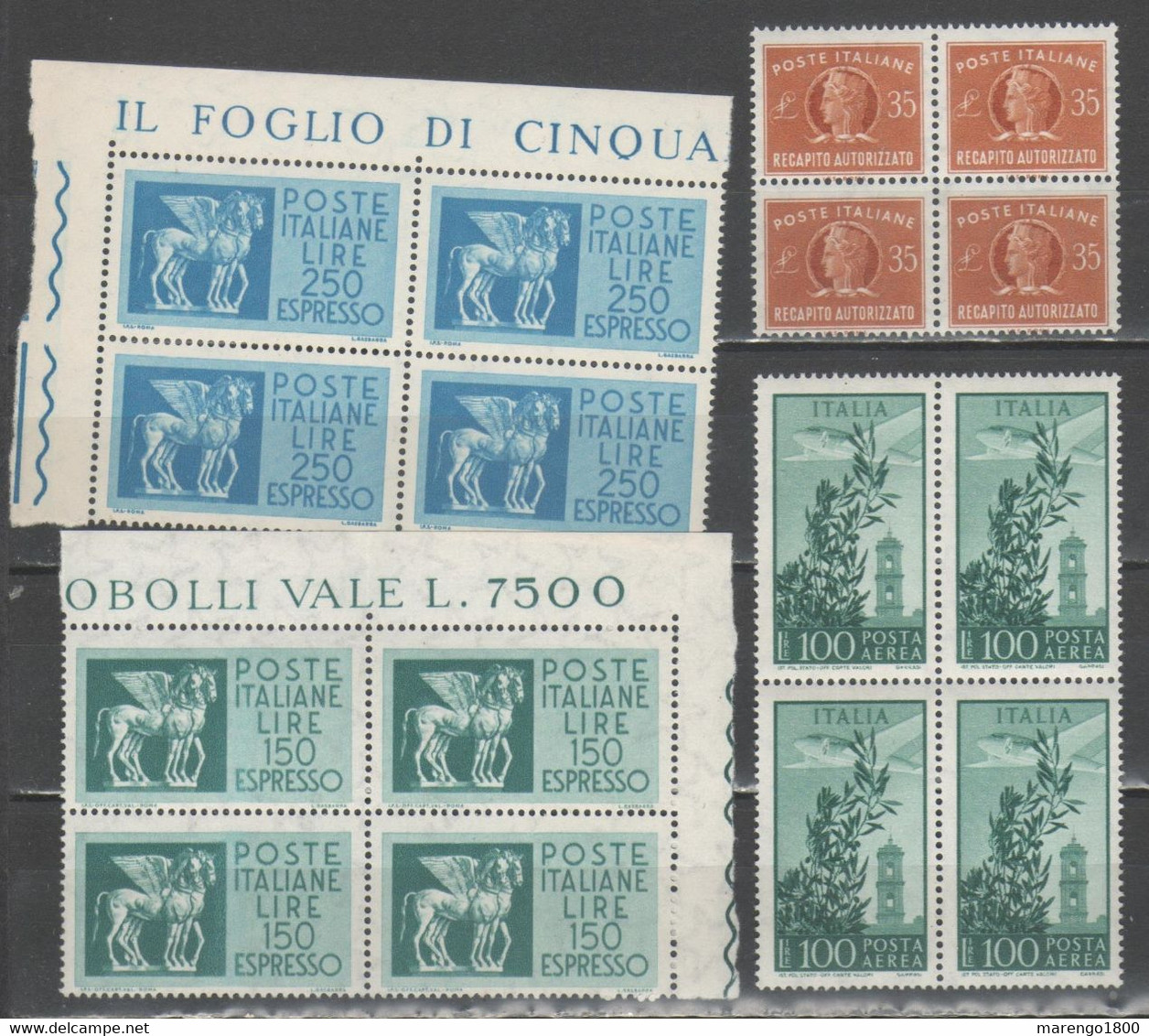 ITALIA 1968-74 - Piccolo Lotto Di Servizi In Quartina ** - Lotti E Collezioni