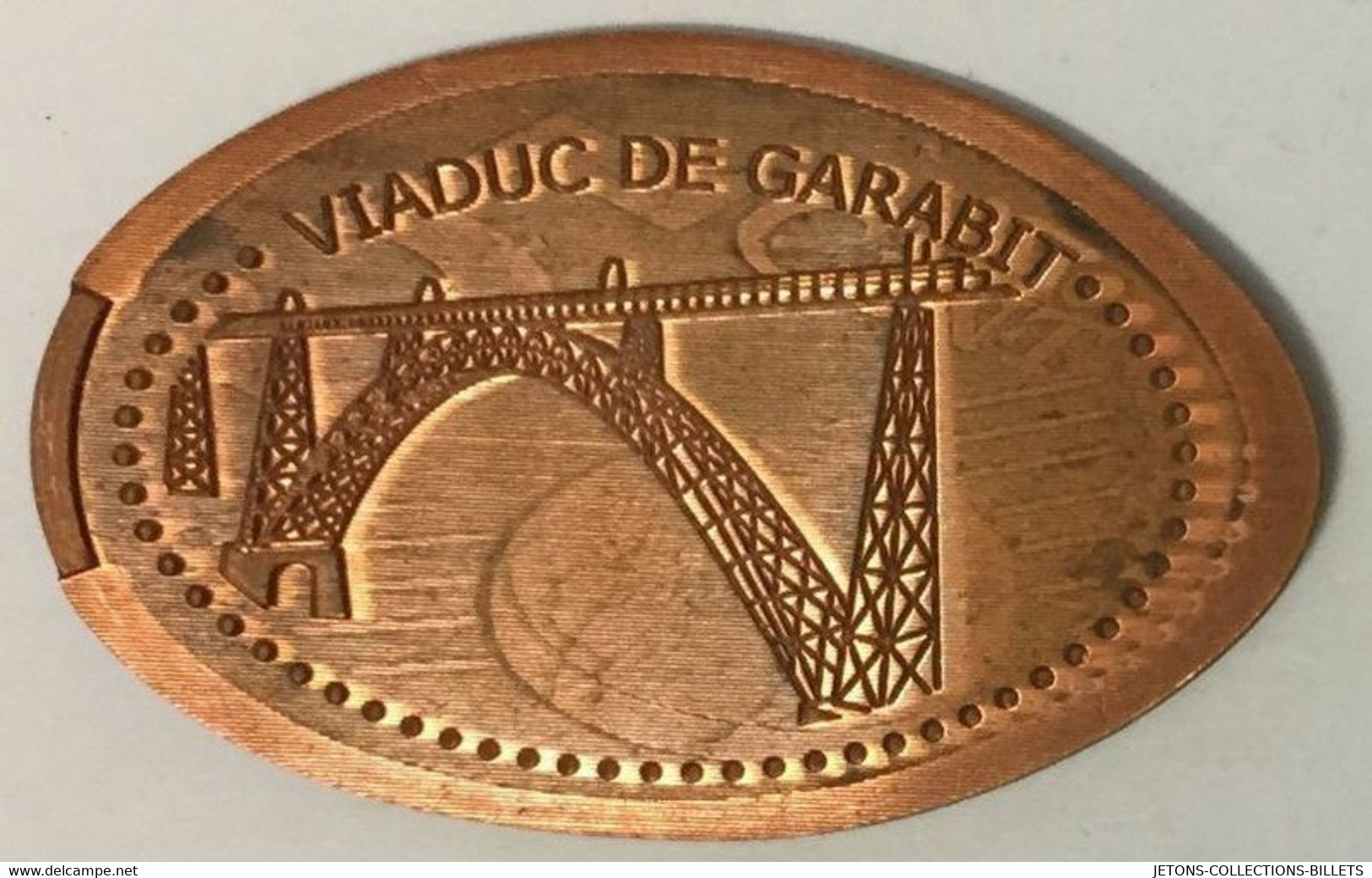 15 VIADUC DE GARABIT CONSTRUCTION PENNY ELONGATED COINS 1 PIÈCE ÉCRASÉE TOURISTIQUE MEDALS TOKENS MONNAIE - Monedas Elongadas (elongated Coins)