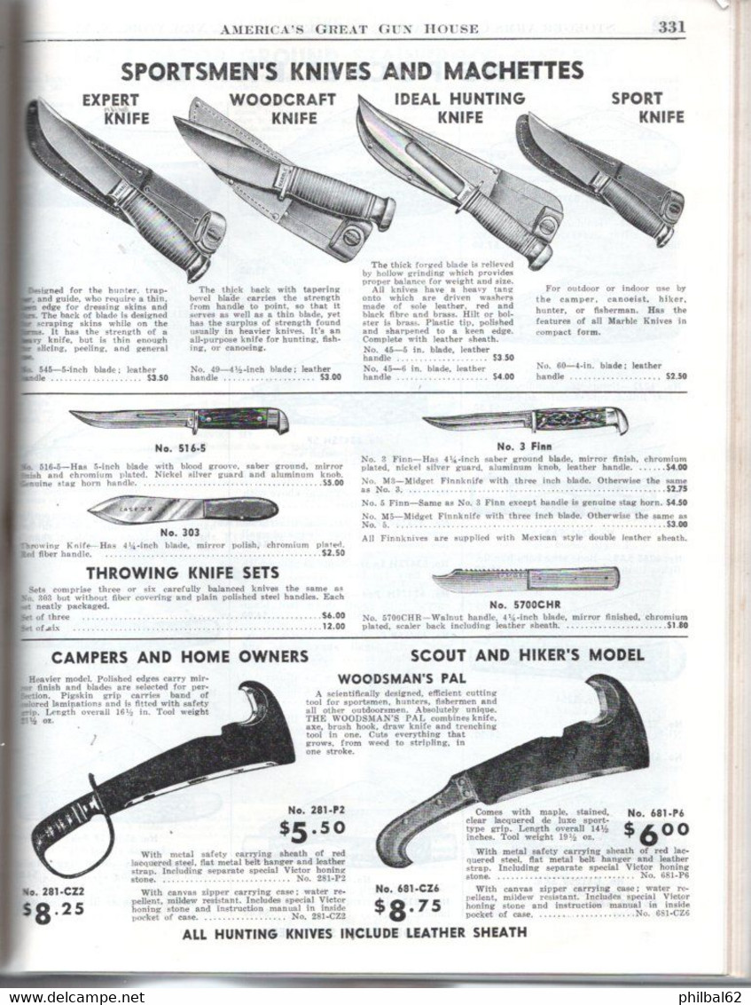 Catalogue 1951, The Shooter's Bible. Armes, munitions équipements pour la chasse et la pêche + nombreux autres articles.