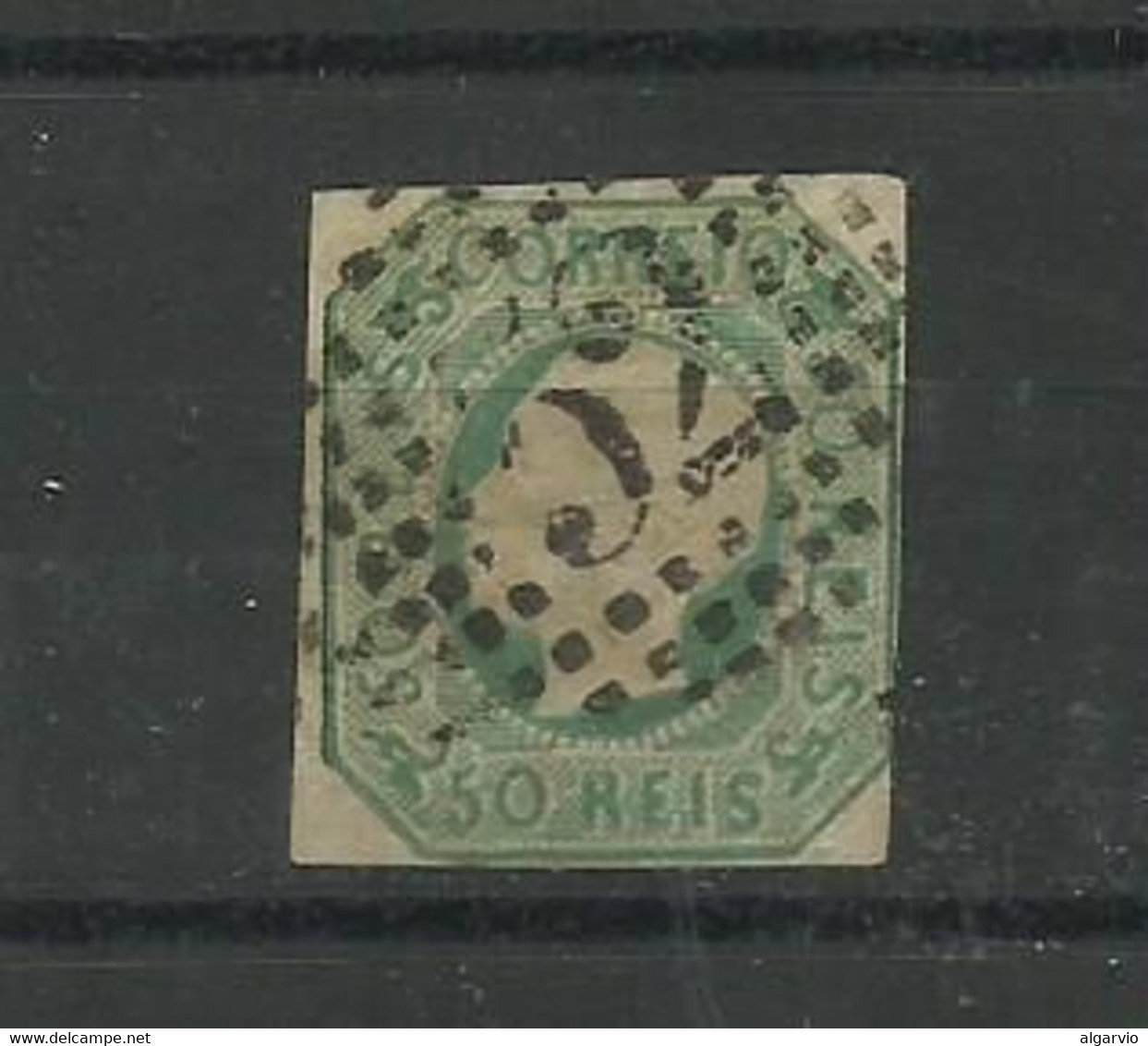 Portugal. 1862/4 D Luis # 17 50rs Verde Amarelo Usado  2ª Escolha , Lt 400 - Gebraucht