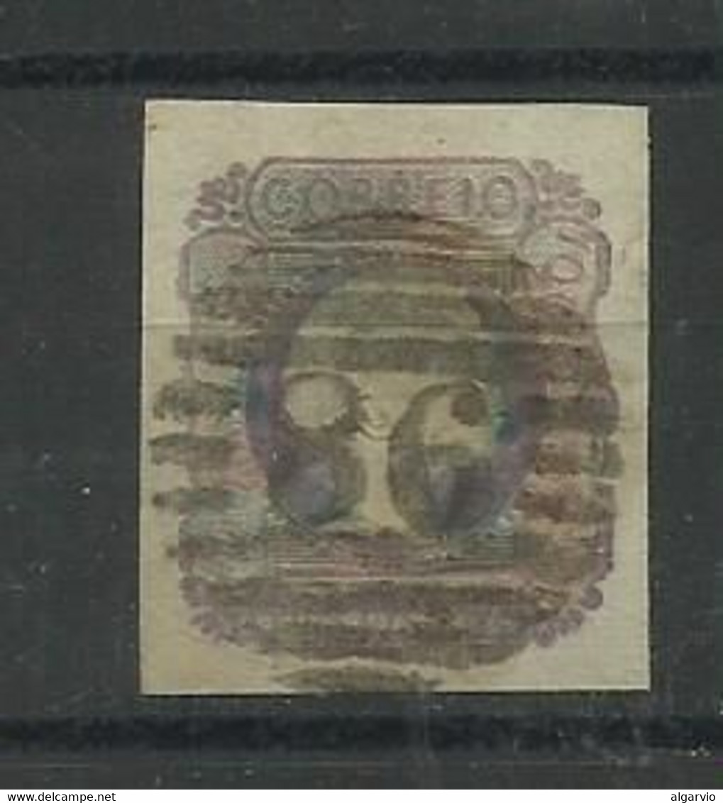 Portugal. 1862/4 D Luis # 18 , 100rs Lilas Usado  Carimbo Raro, Luxo, Lt 403 - Gebruikt