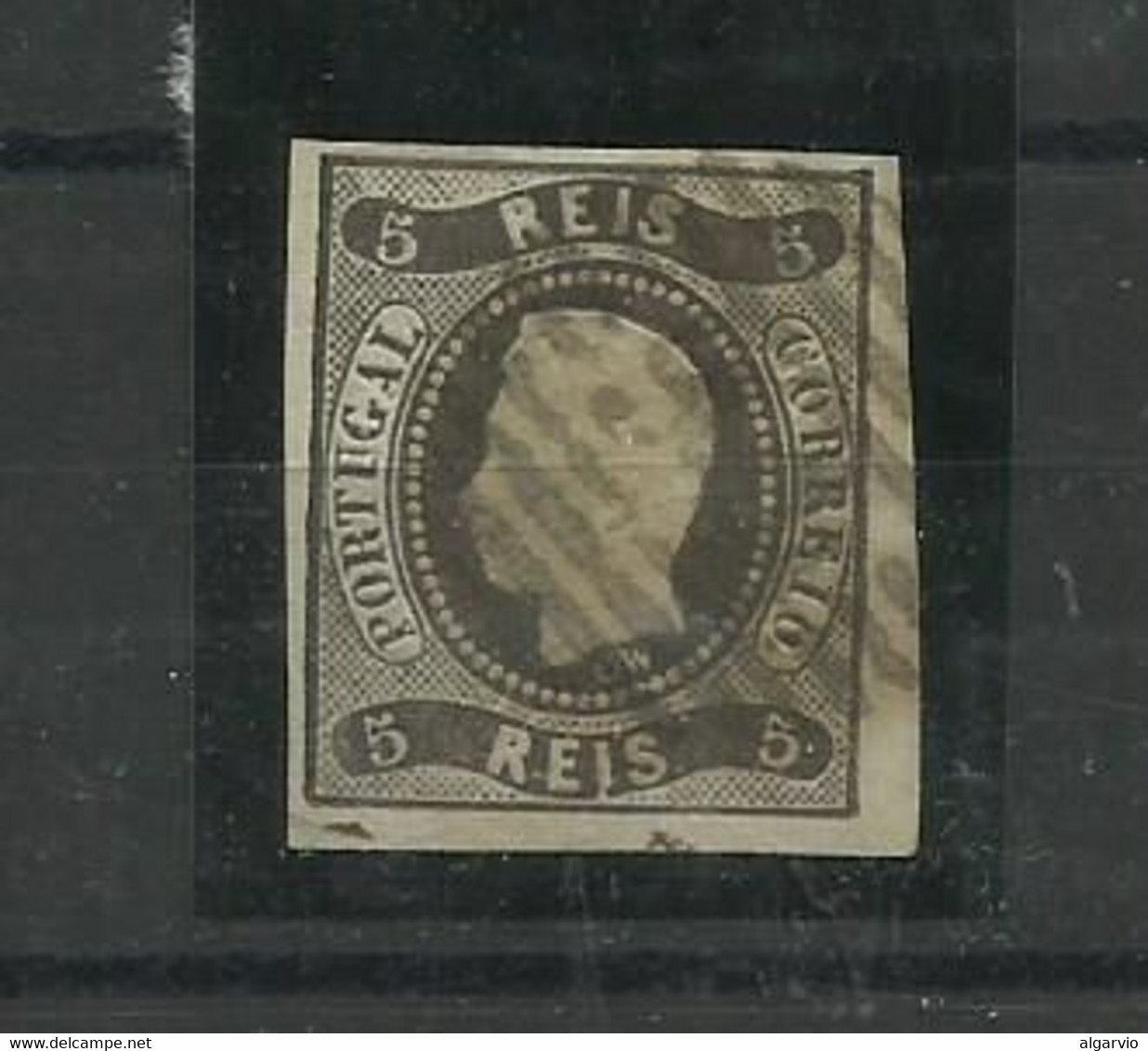 Portugal. 1866/7 D Luis Fita Curva N/dent. # 19  5rs Preto,usado Lt 405 - Used Stamps