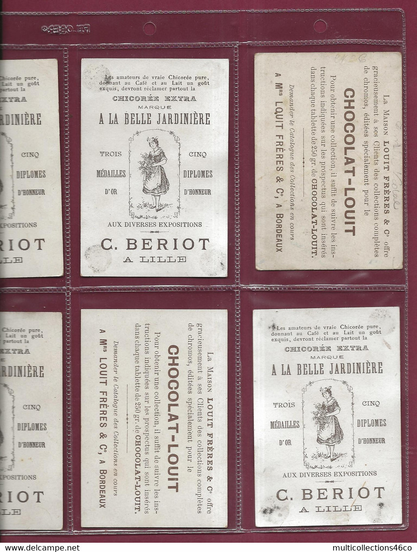 010822A - 25 CHROMO alphabet abécédaire CHOCOLAT LOUIT ET CHICOREE A LA BELLE JARDINIERE C BERIOT LILLE art nouveau