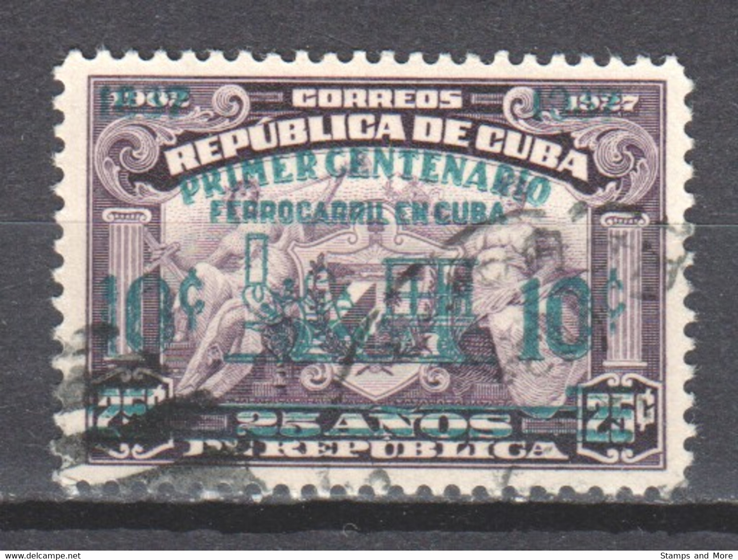 Cuba 1937 Mi 154 Canceled 100 YEARS RAILROAD - Oblitérés