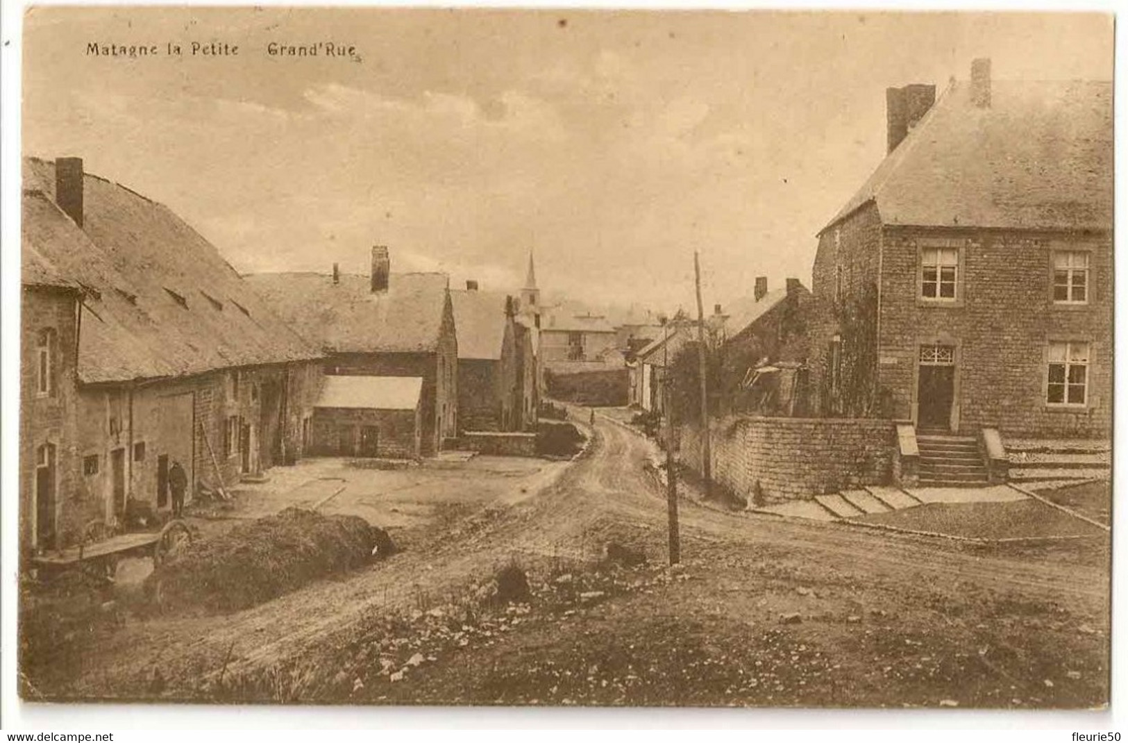 MATAGNE LA PETITE Grand'Rue. Oblitération 1925 Leuven. - Doische