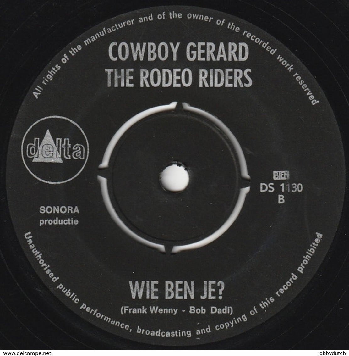 * 7"  *  COWBOY GERARD & THE RODEO RIDERS - HET SPEL KAARTEN (Holland 1965) - Other - Dutch Music