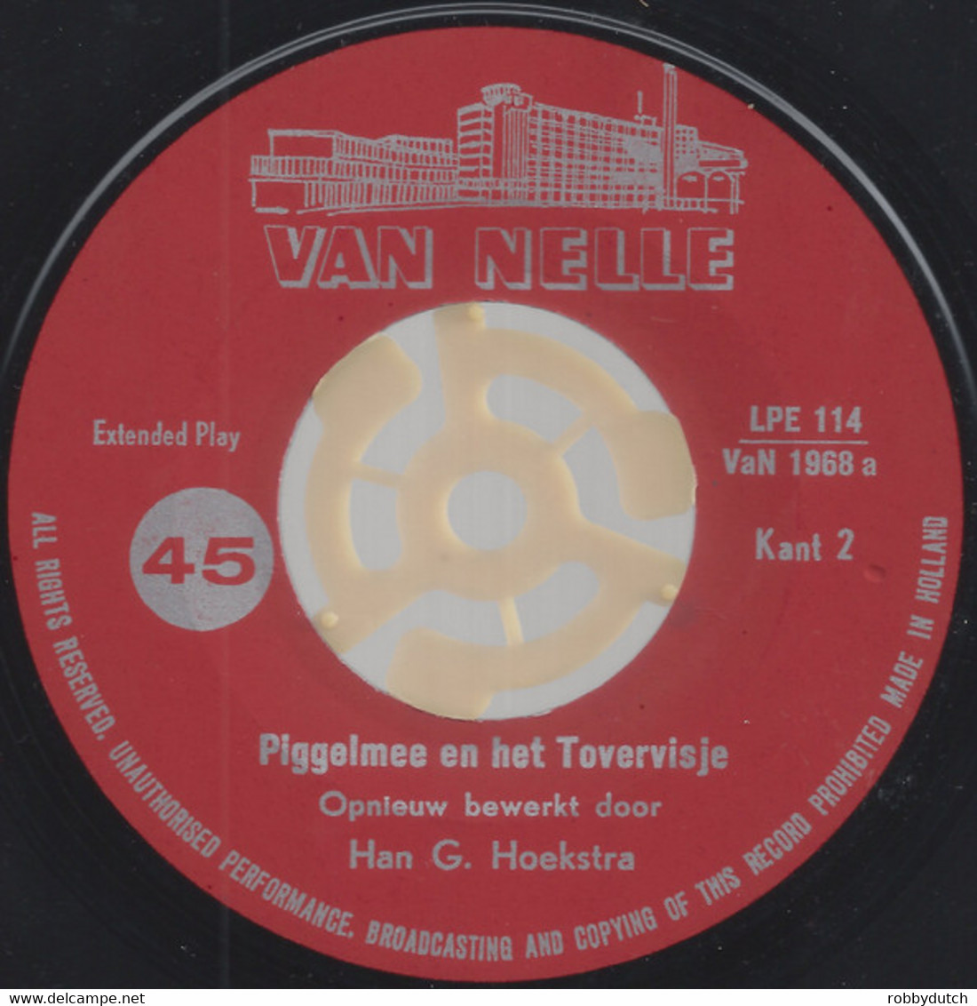 * 7"  *  PIGGELMEE EN HET TOVERVISJE - Van NELLE (Holland 1968) - Bambini