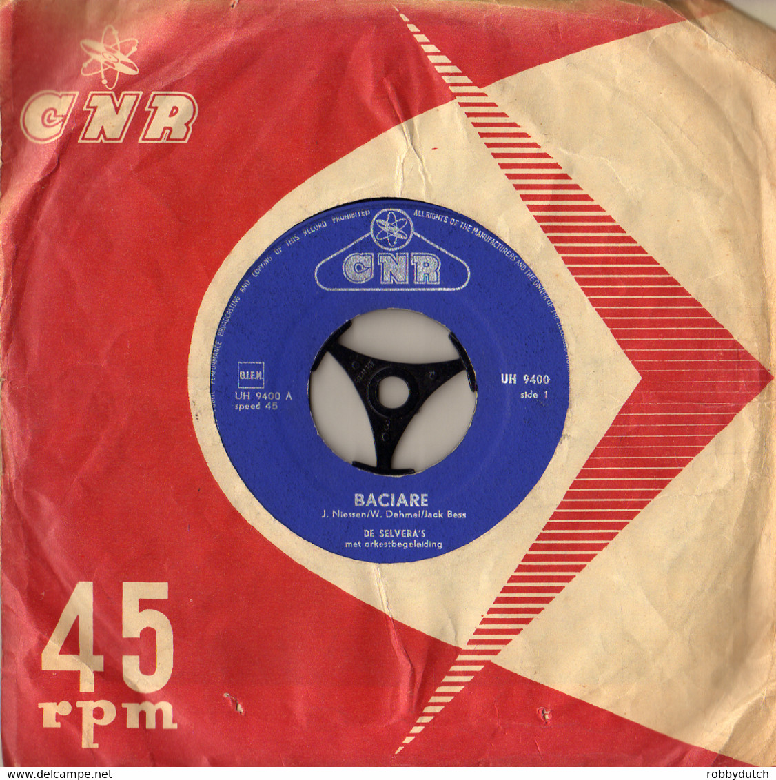 * 7"  *  DE SELVERA' S - BACIARE (Holland 1960) - Other - Dutch Music