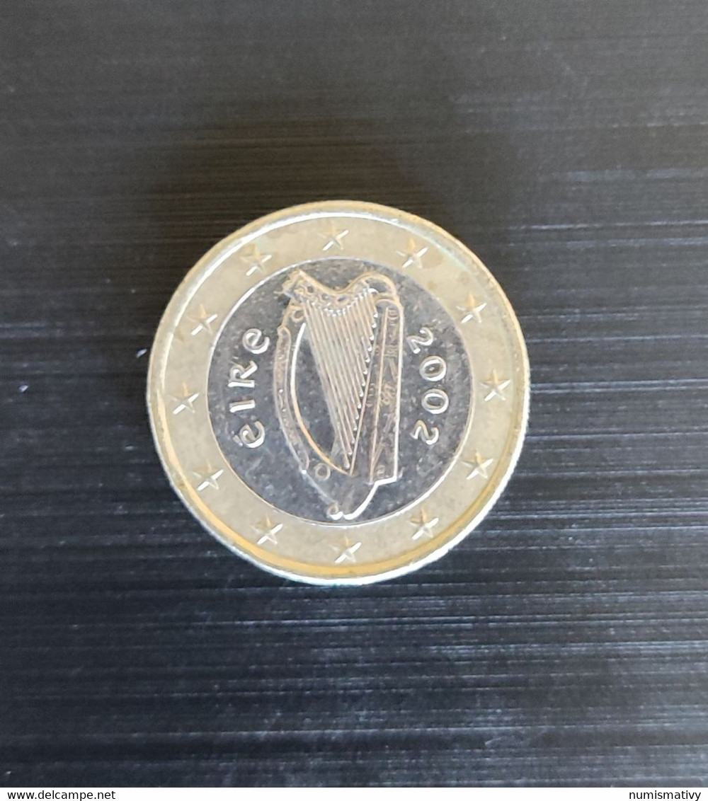 Fauté Erreur De Flan Insert Non Magnétique 1 EURO 2002 Irlande € Error - Abarten Und Kuriositäten