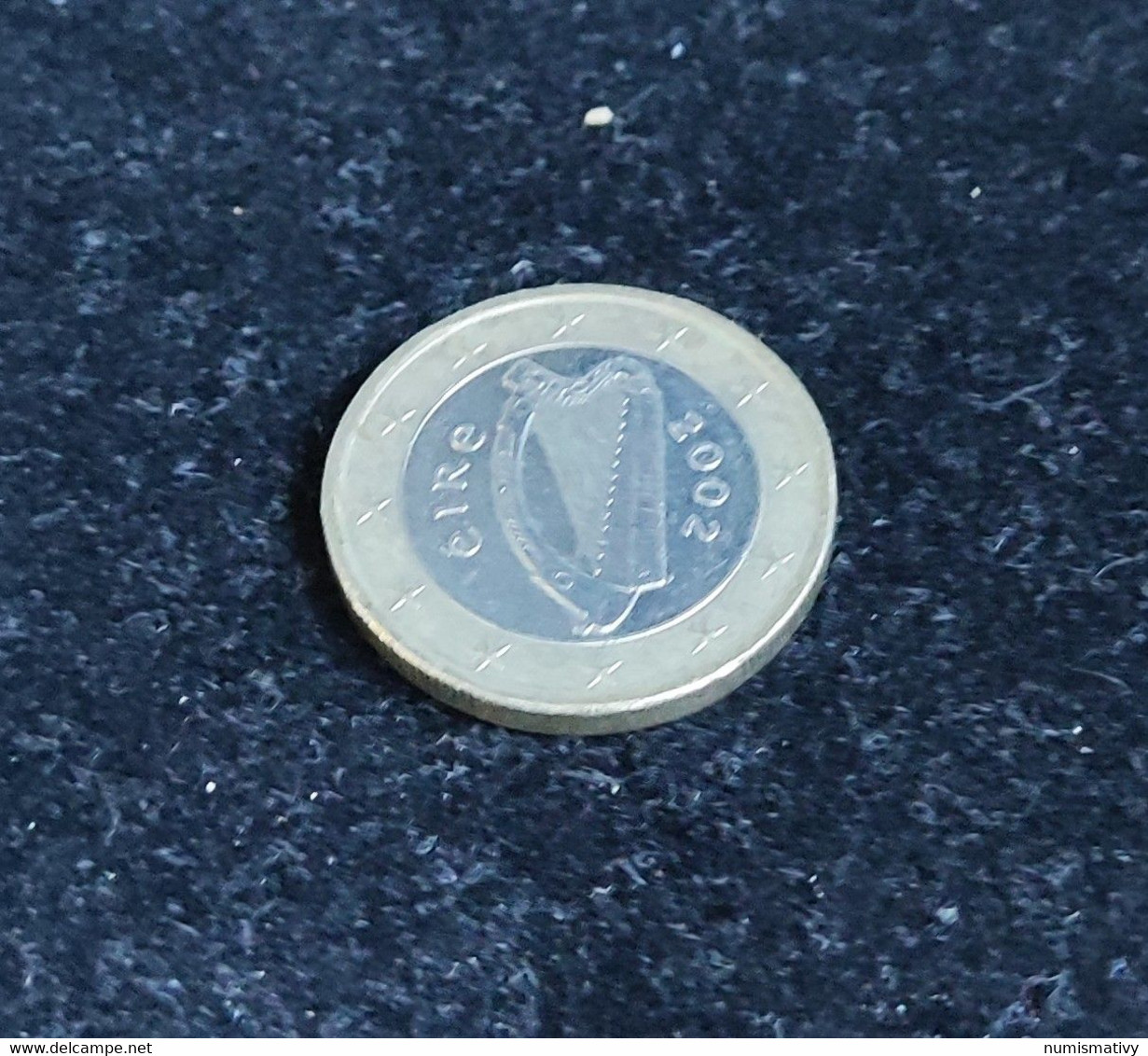 Fauté Erreur De Flan Insert Non Magnétique 1 EURO 2002 Irlande € Error - Variétés Et Curiosités