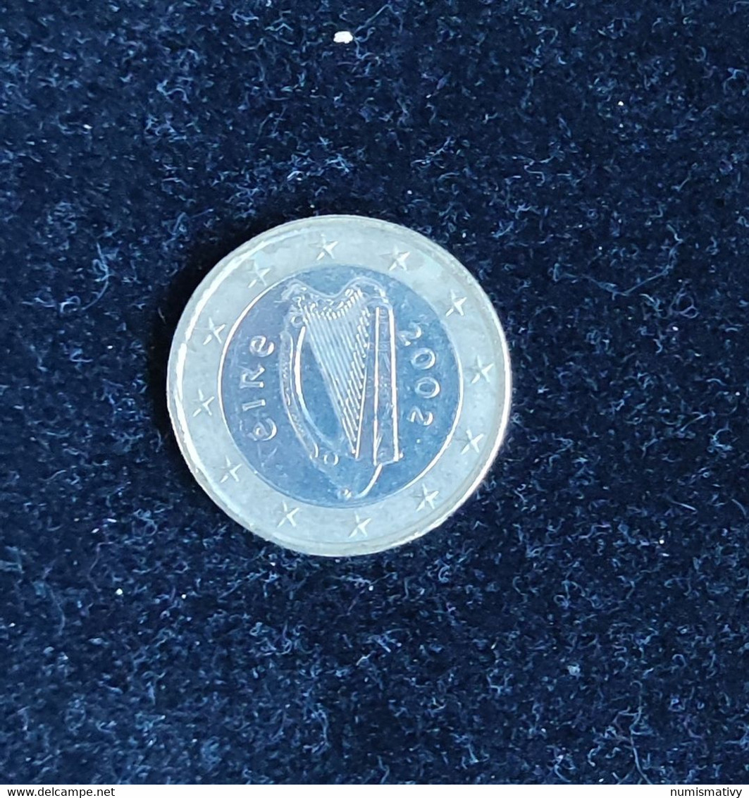 fauté erreur de flan insert non magnétique 1 EURO 2002 Irlande € error