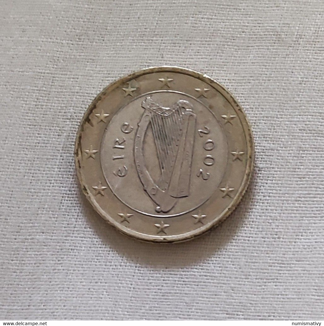 fauté erreur de flan insert non magnétique 1 EURO 2002 Irlande € error