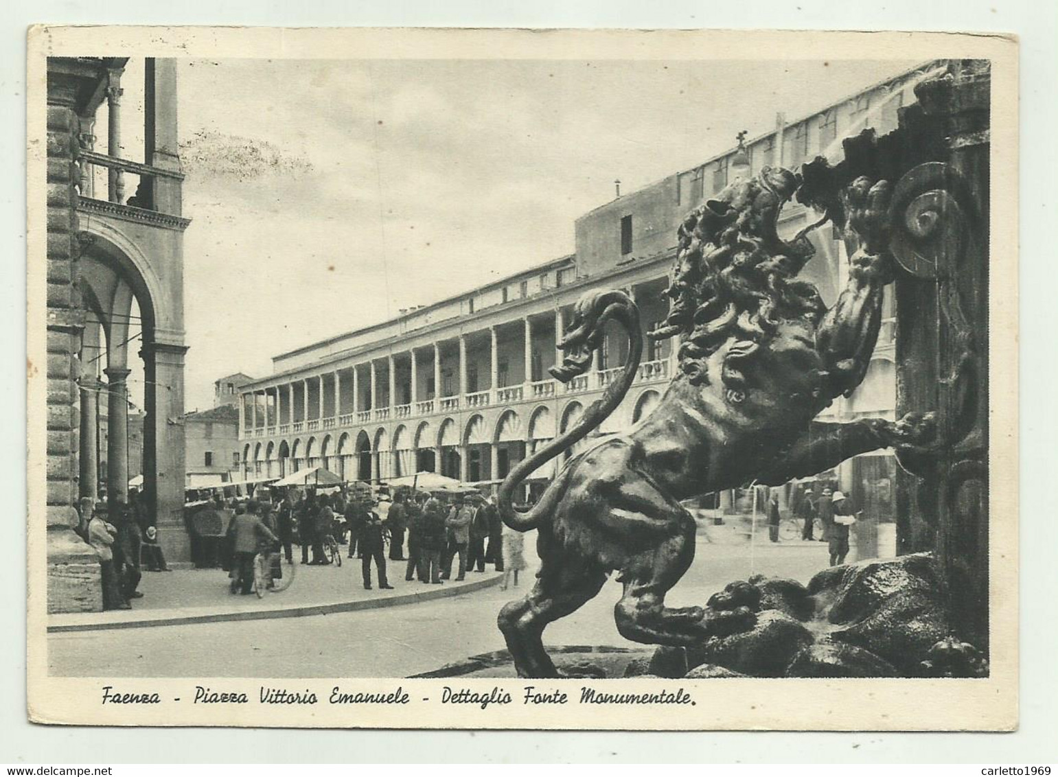 FAENZA - PIAZZA VITTORIO EMANUELE - VIAGGIATA  FG - Faenza