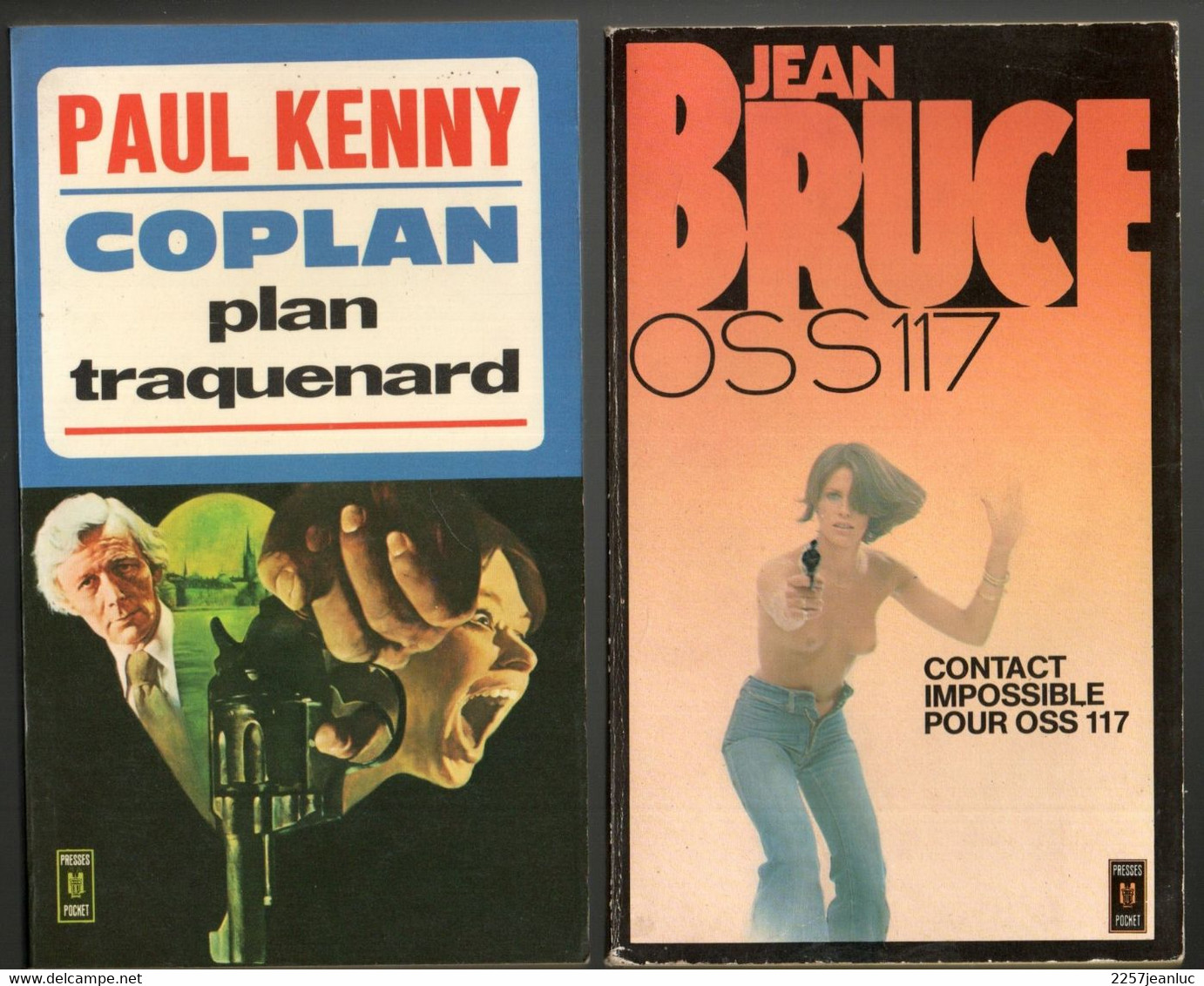 Lot 2 Romans   - Bruce OSS 117 Contact Impossible  & Colpan Plan Traquenard Editions Presses Poket 1967 Et 1975 - Presses Pocket