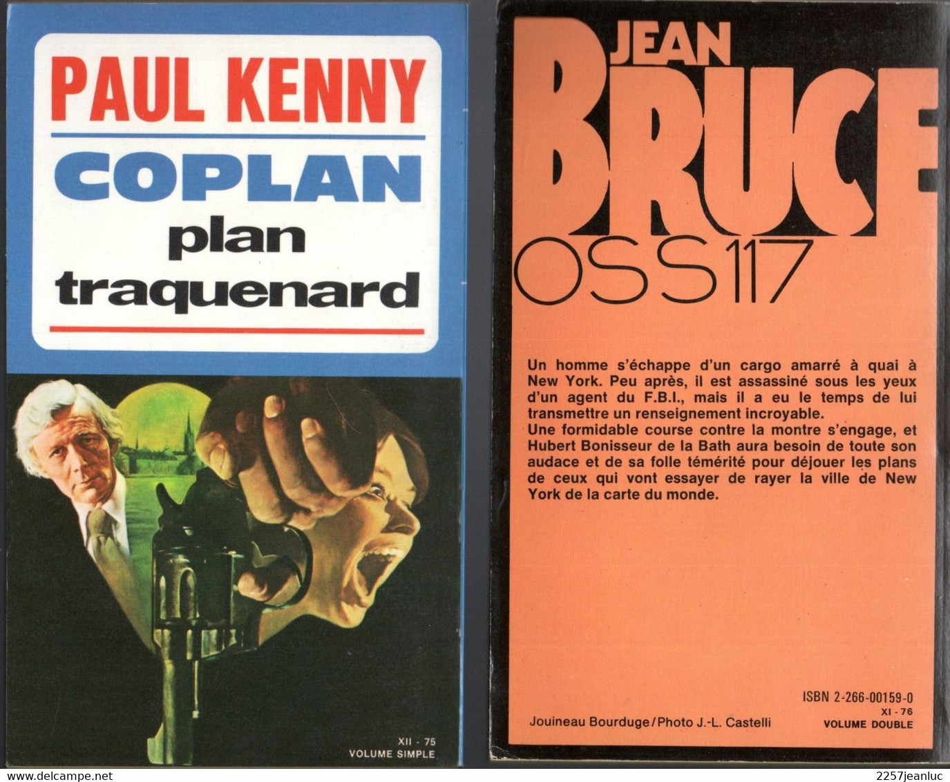 Lot 2 Romans   - Bruce OSS 117 Contact Impossible  & Colpan Plan Traquenard Editions Presses Poket 1967 Et 1975 - Presses Pocket