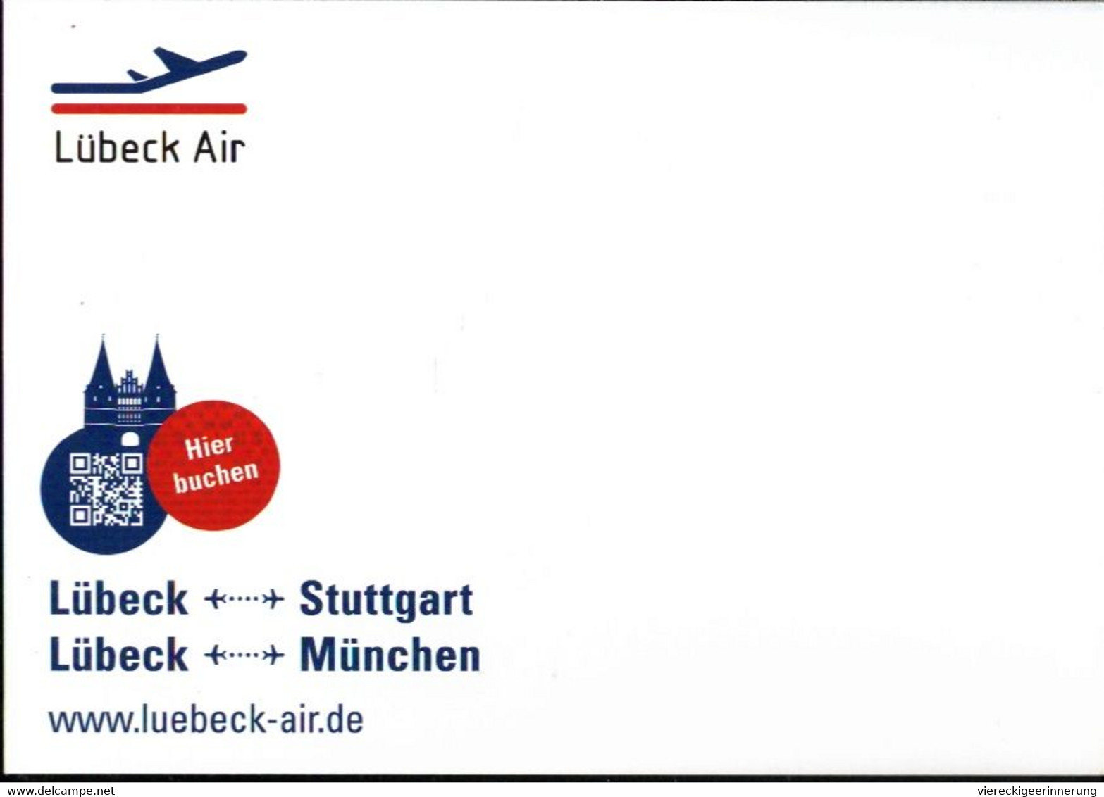 ! 1 Moderne Ansichtskarte Flughafen Lübeck ,  Lübeck Air, Airport - 1946-....: Moderne