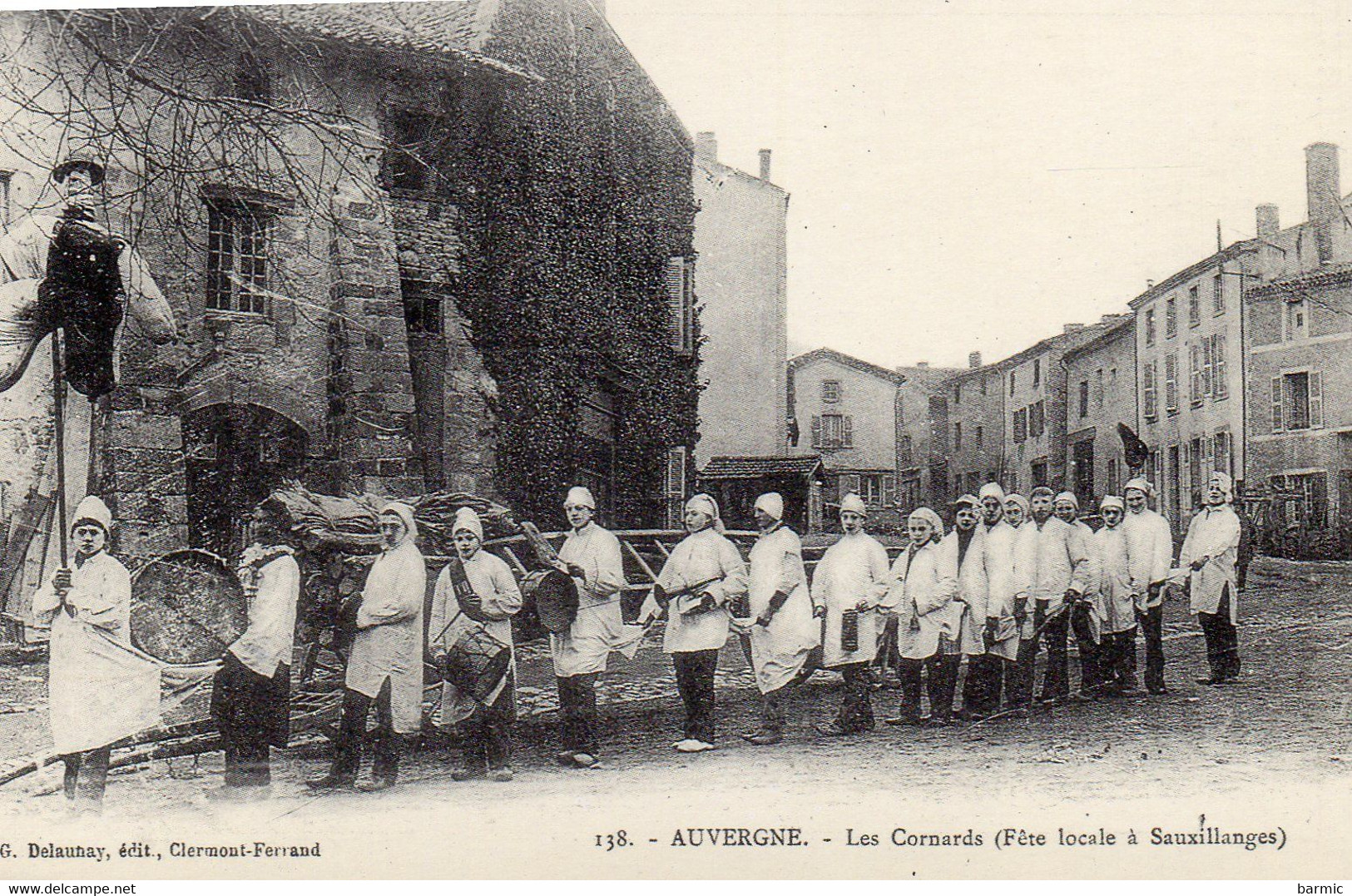 REPRO AUVERGNE LES CORNARDS FETE LCALE DE SAUXILLANGES AVEC DESCRIPTION AU VERSO REF 2907 - Musique