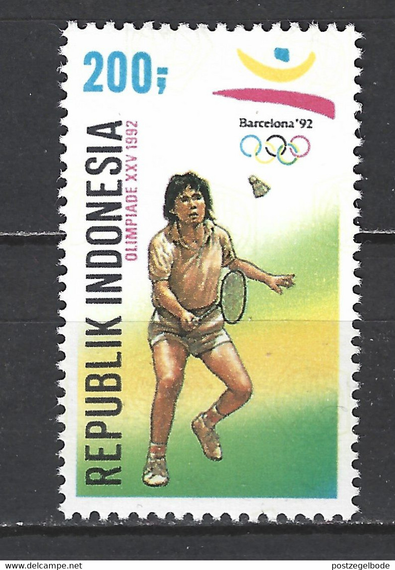 Indonesia Indonesie 1498 MNH ; Badminton 1992 - Badminton