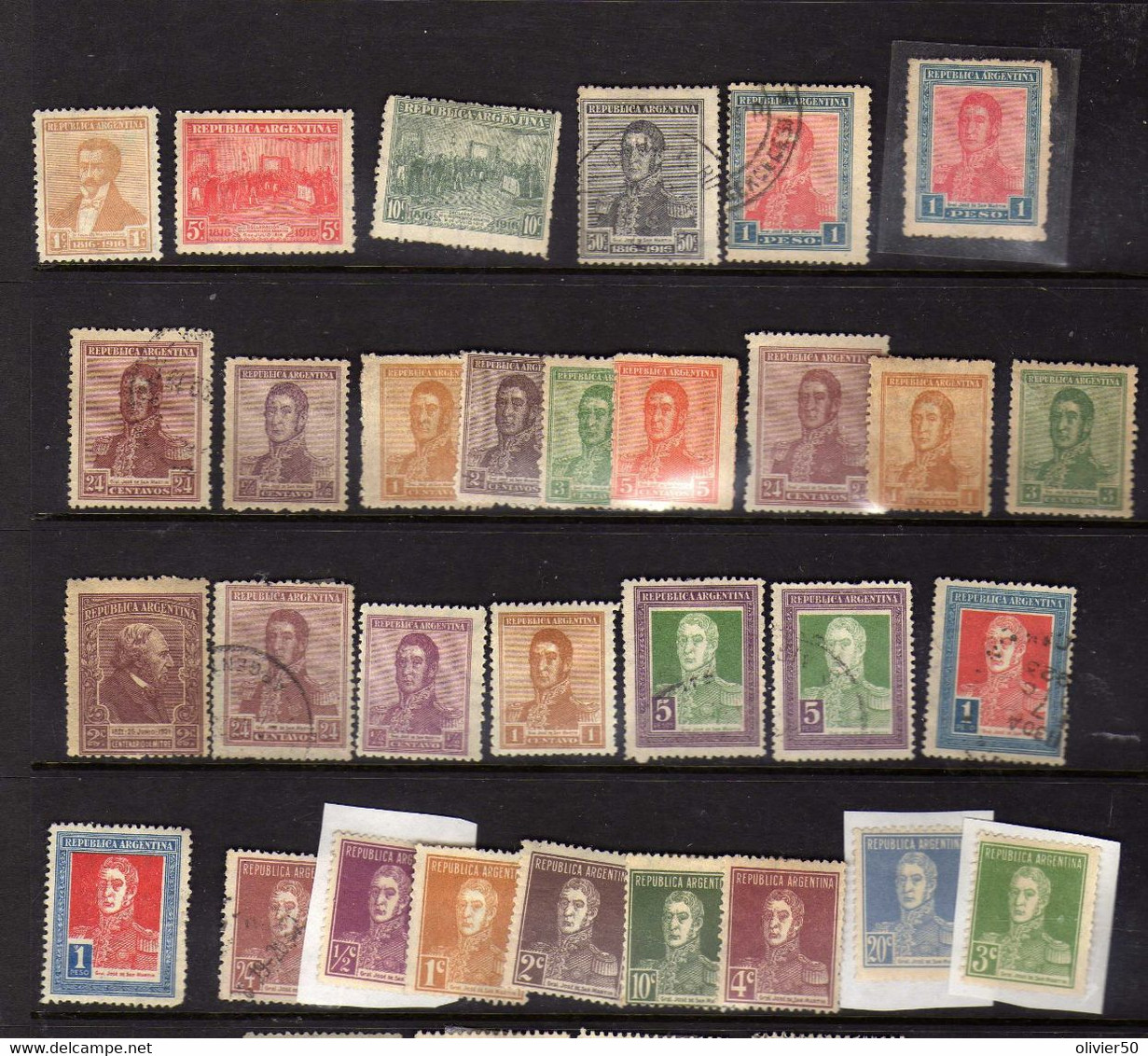 Argentine (1916-23) -    Jose De San Martin  -      Obliteres Et Neufs* - Unused Stamps