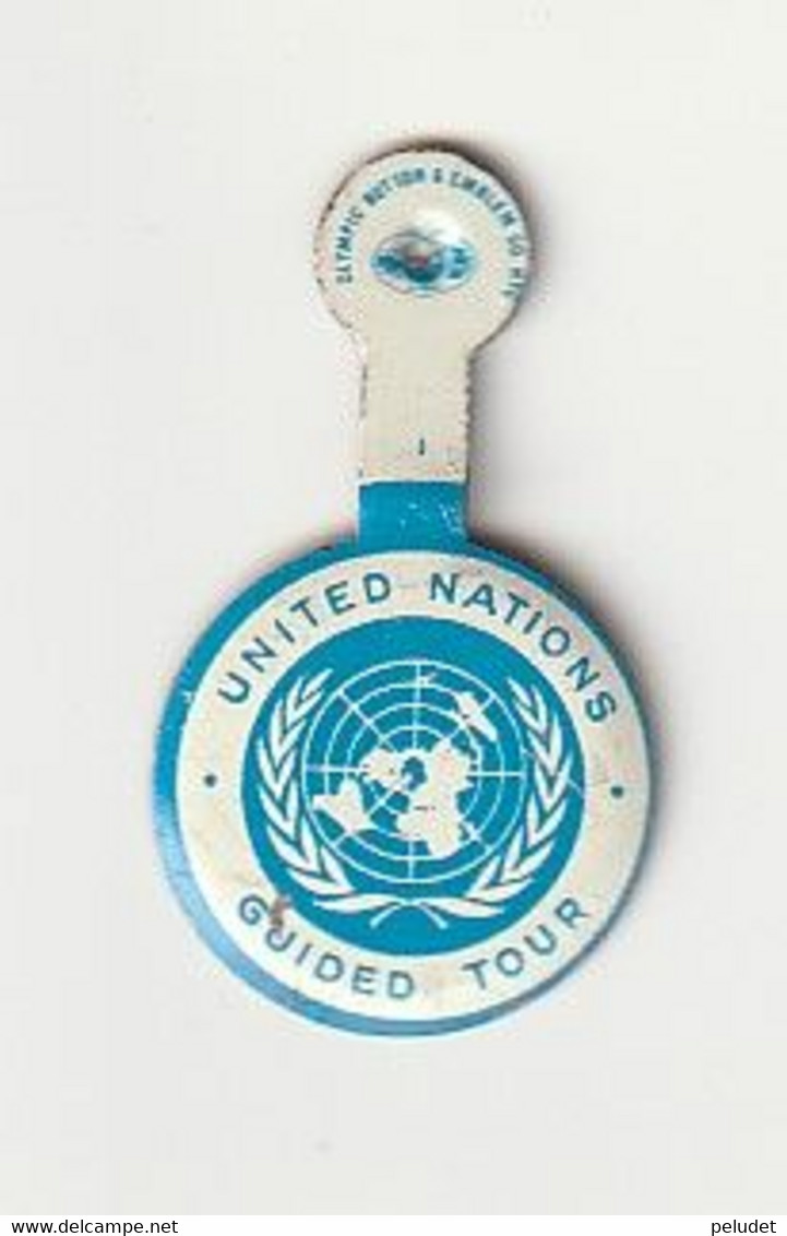 United Nations - Guided Tour - Olympic Button & Emblem CO. NYC - Year ?? - Pin - Administrations