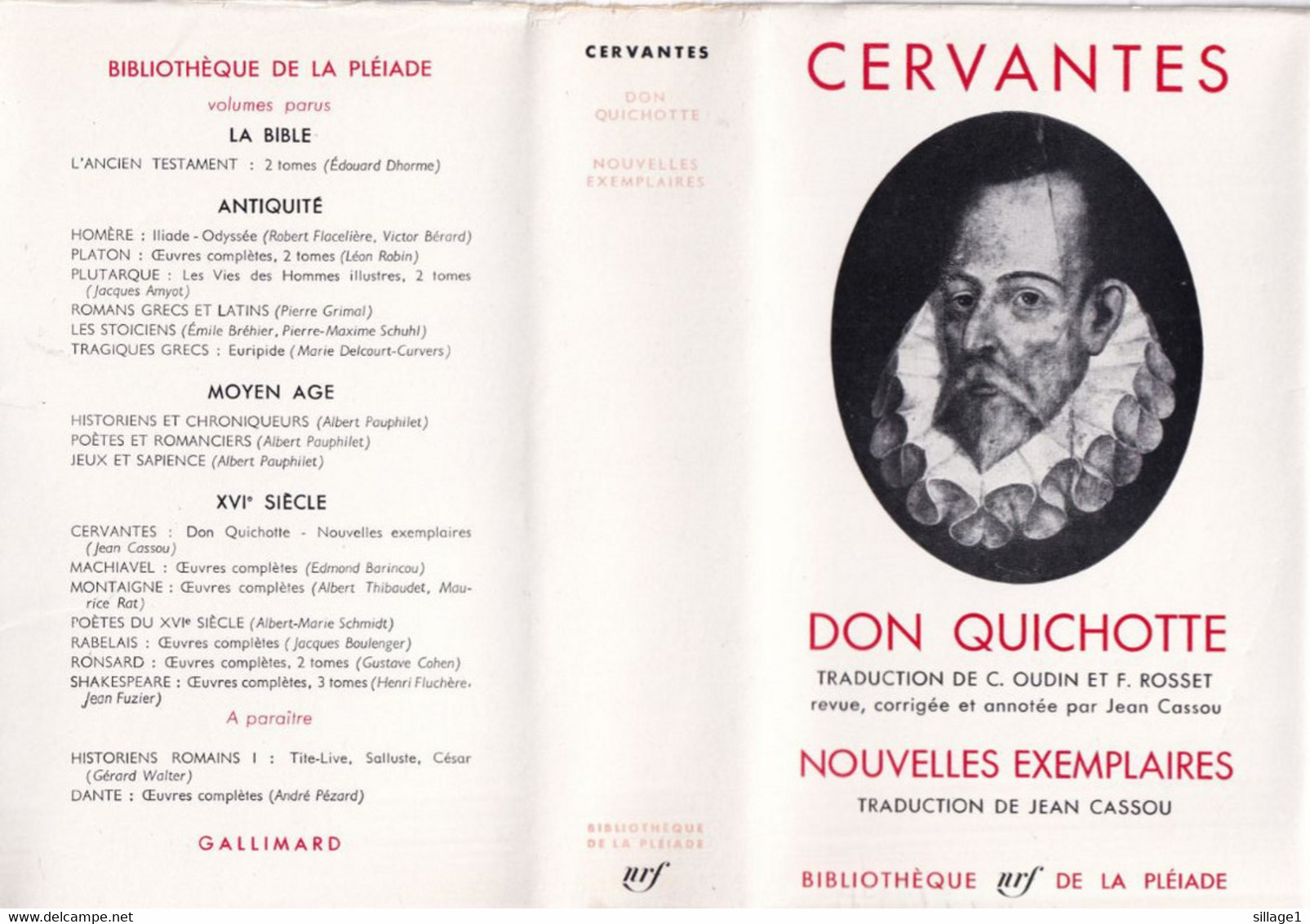 CERVANTES Don Quichotte  La Bibliothèque De La Pléiade NRF 1949 TBE Avec Jaquette En BE Rare - La Pléiade