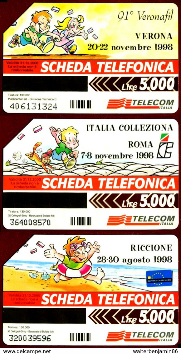 G 866 C&C 2965 3 SCHEDE TELEFONICHE USATE SERIE E I COLLEZIONISTI - Public Precursors