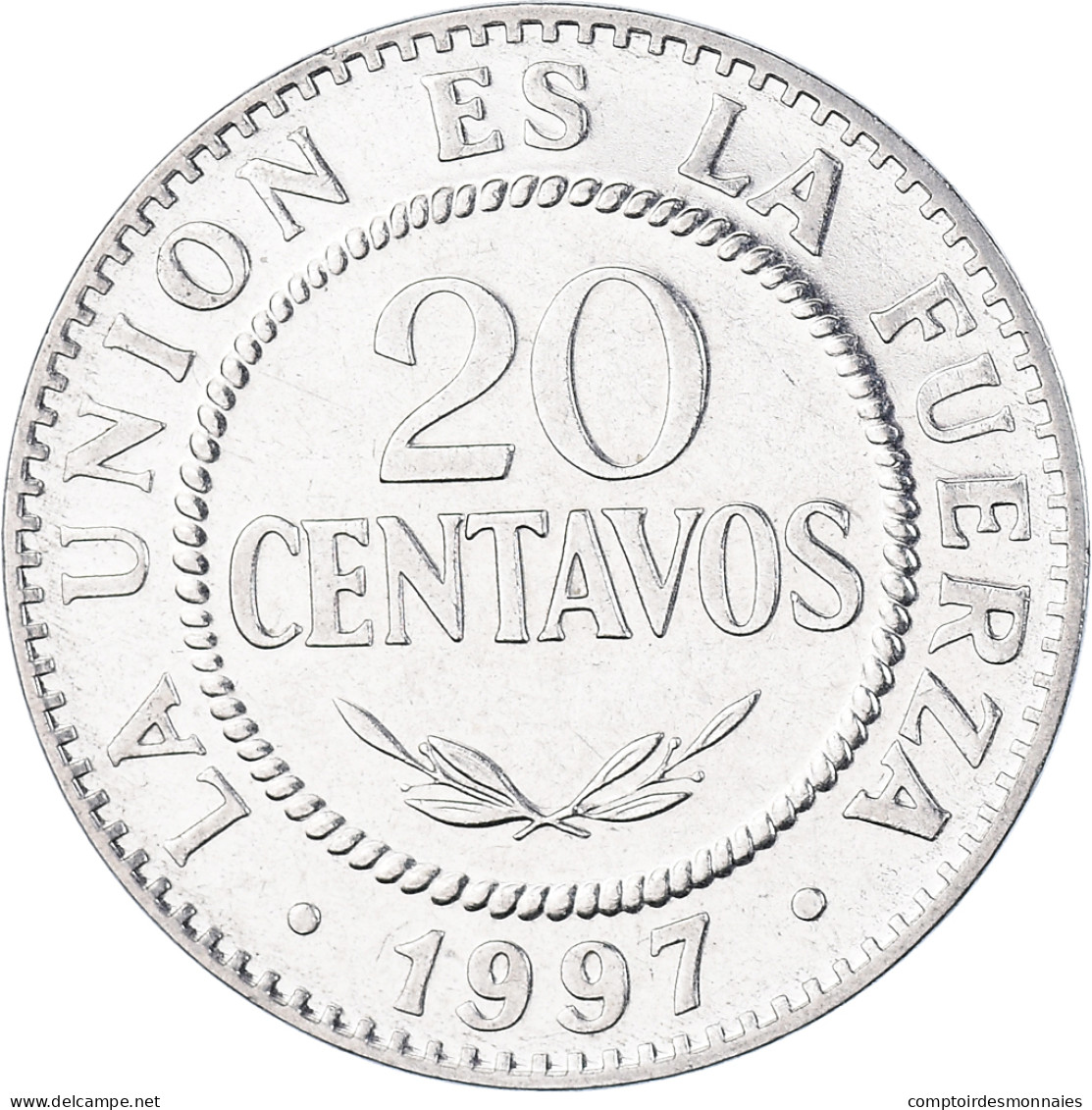 Monnaie, Bolivie, 20 Centavos, 1997 - Bolivie