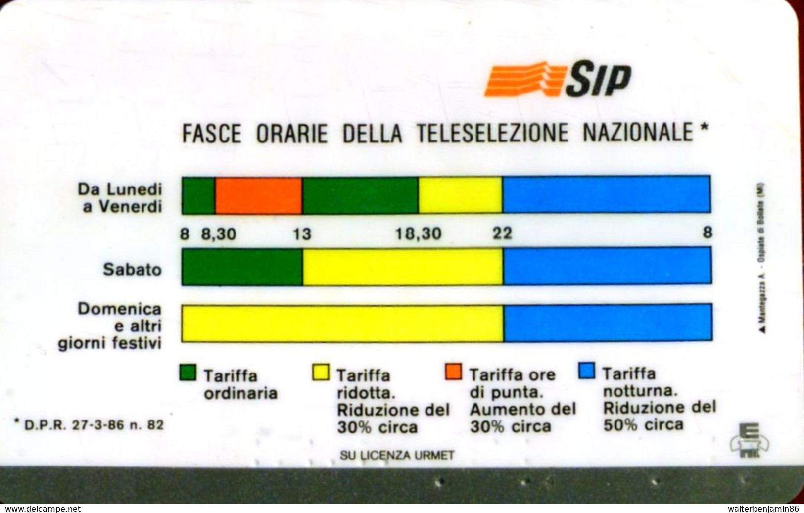 C&C 5212 SCHEDA TELEFONICA NUOVA PROTOTIPO FASCE ORARIE 31.12.89 5.000 L. MAN - Tests & Servizi