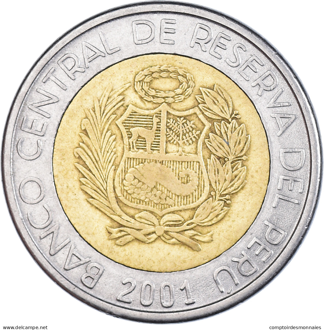 Monnaie, Pérou, 5 Nuevos Soles, 2001 - Peru