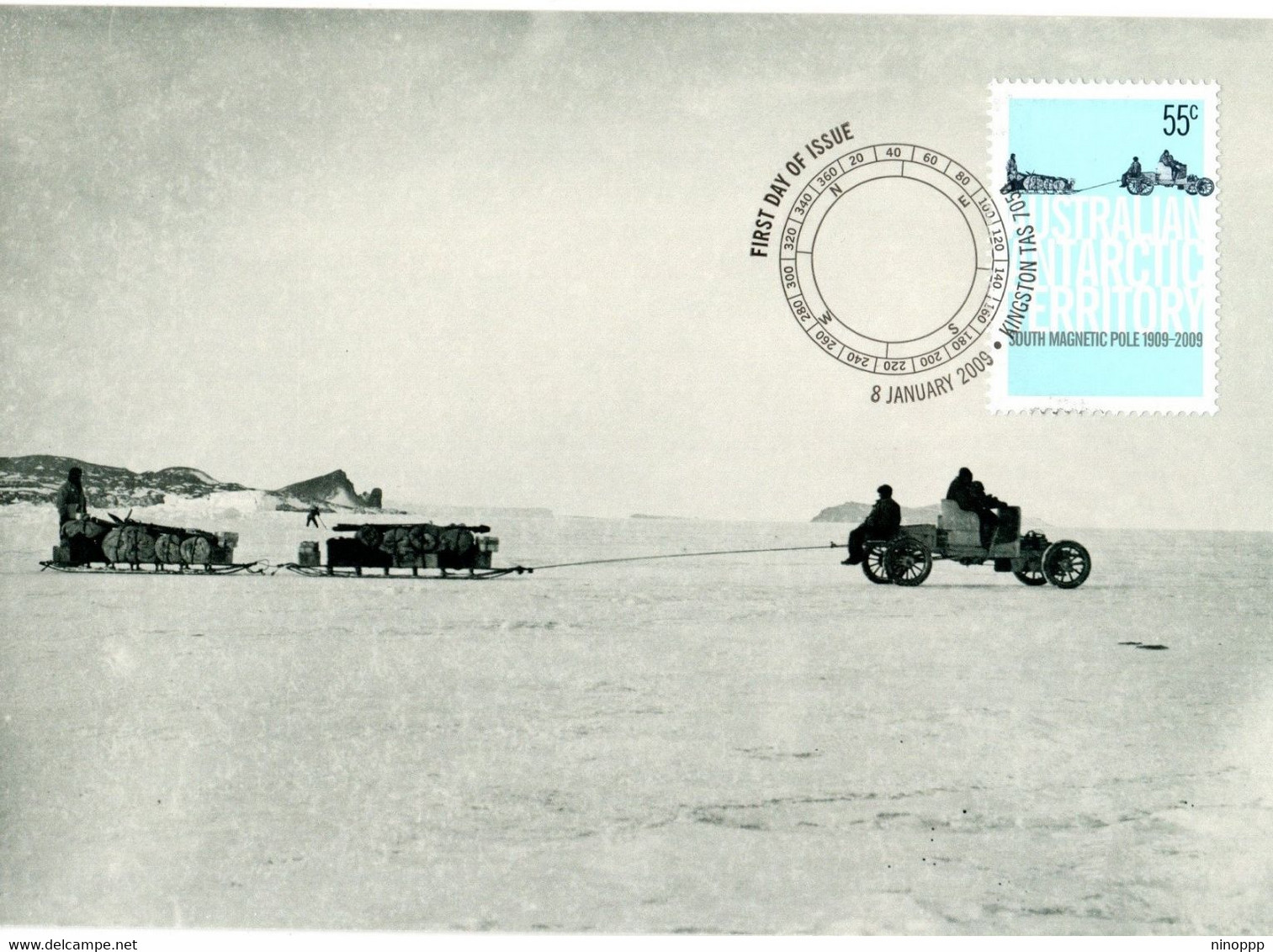 Australian Antarctic Territory 2009 South Magnetic Pole, Depositing Provisions By Motor Car,MC - Tarjetas – Máxima