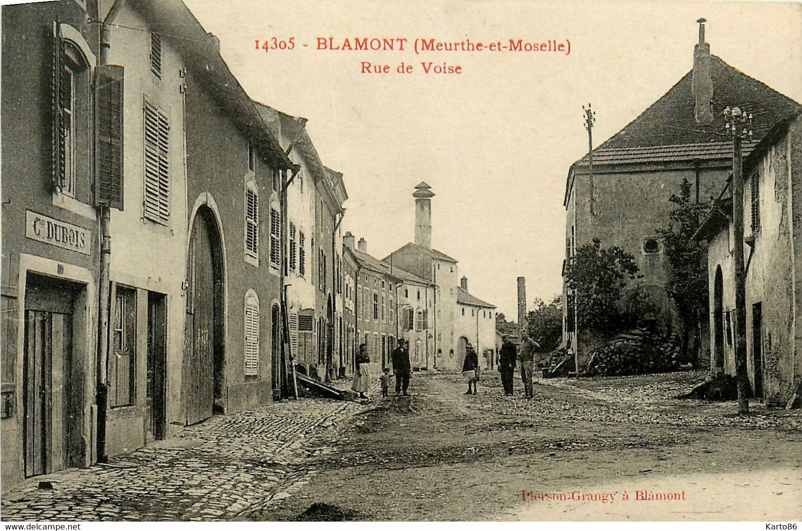 Blamont * Rue De Voise * Commerce C. DUBOIS * Villageois - Blamont