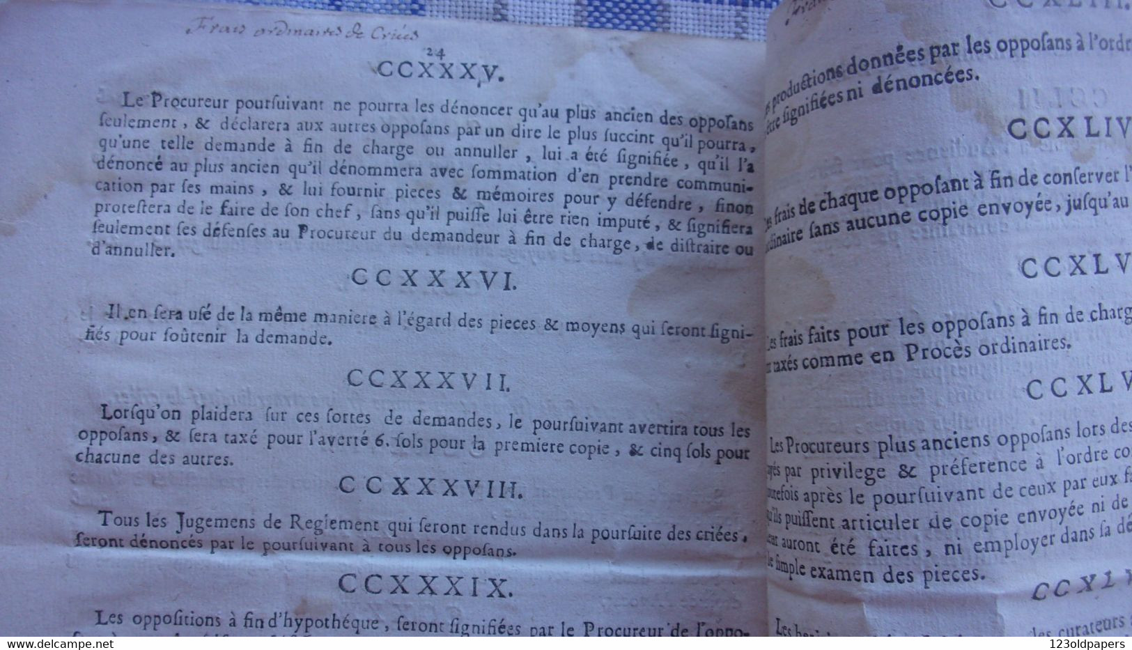 ♥️POITOU POITIERS 1724 TARIF TAXE DEPENDS SENECHAUSSEE  ET JURIDICTIONS ROYALES 28 PAGES  ♥️