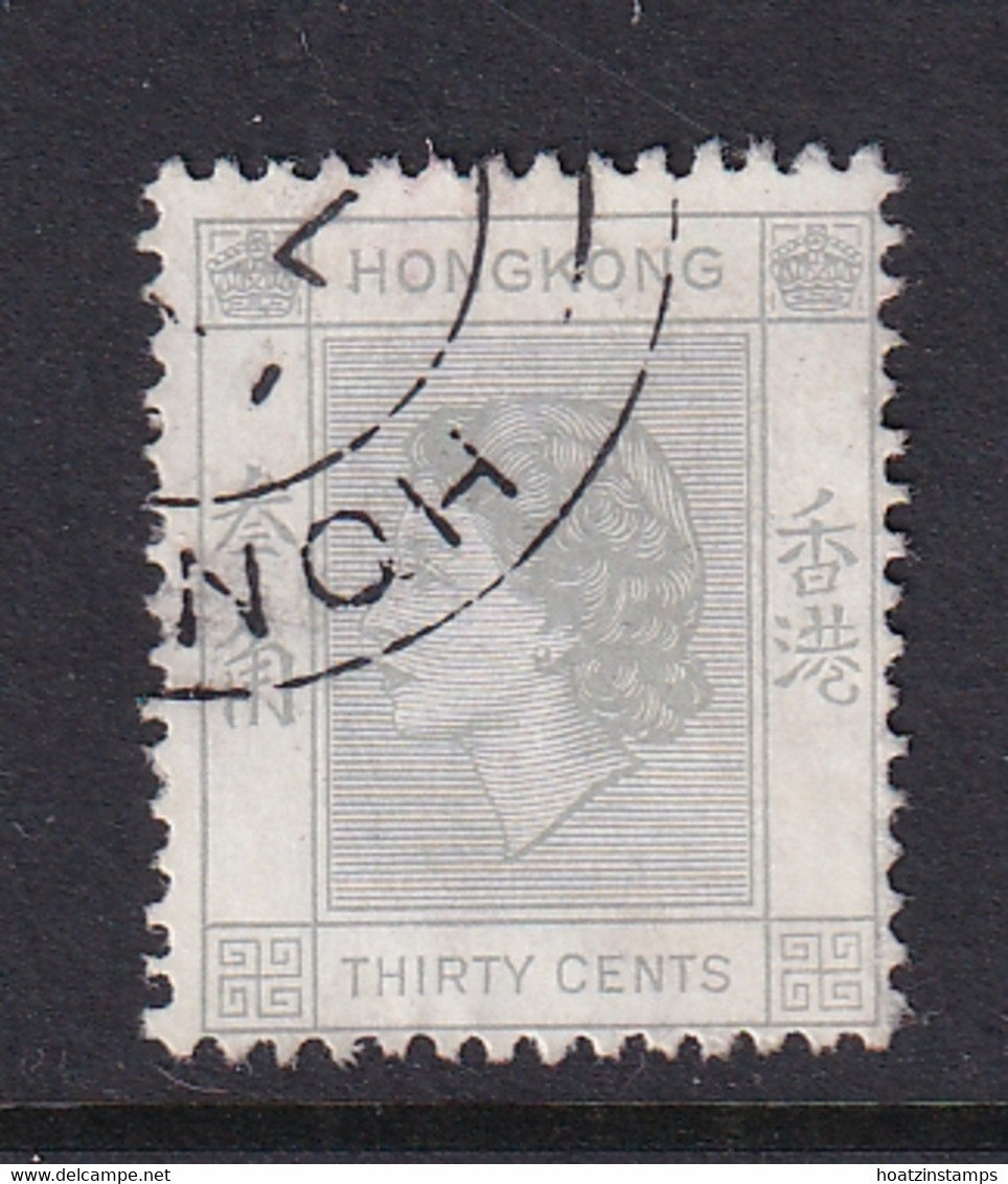 Hong Kong: 1954/62   QE II     SG183a     30c   Pale Grey   Used - Usati