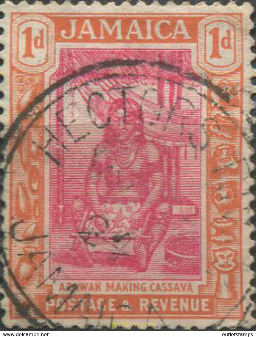 671087 USED JAMAICA 1922 POSTAGE AND REVENUE - Giamaica (...-1961)