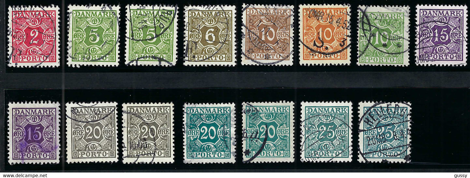 DANEMARK Taxe: Lot D'obl. CAD, Petit Prix - Postage Due