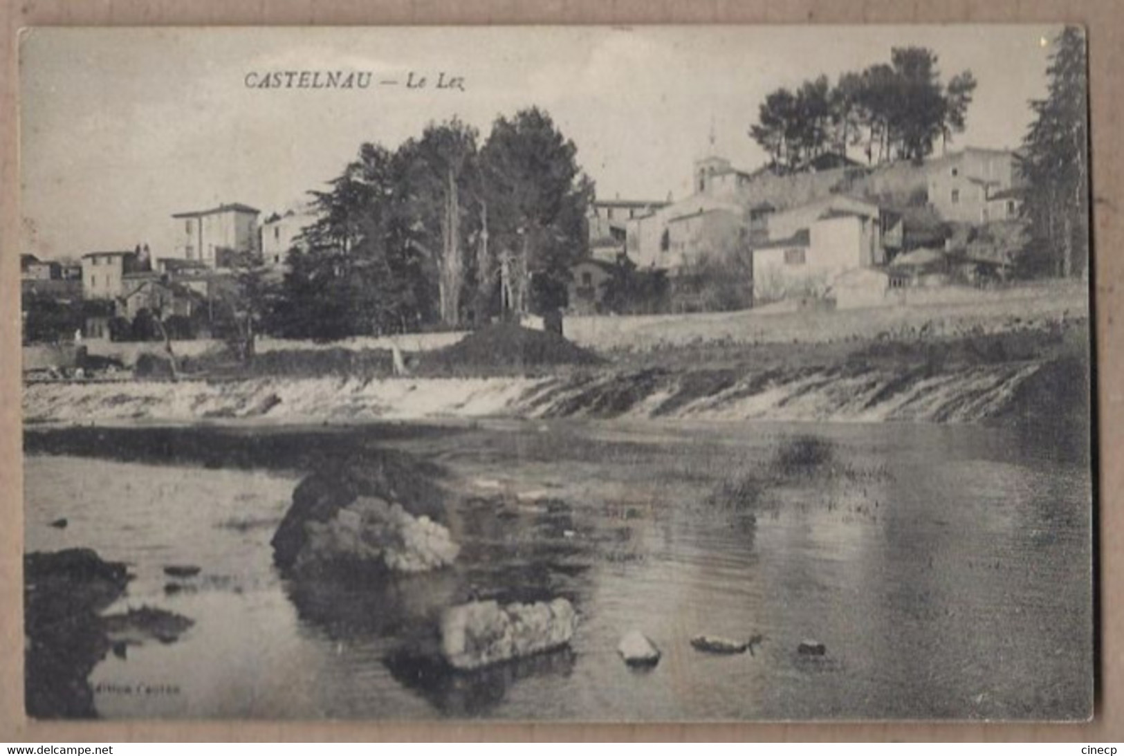 CPA 34 - CASTELNAU - Le Lez - TB PLAN Maisons Habitations Au Bord Du Cours D'eau - Castelnau Le Lez