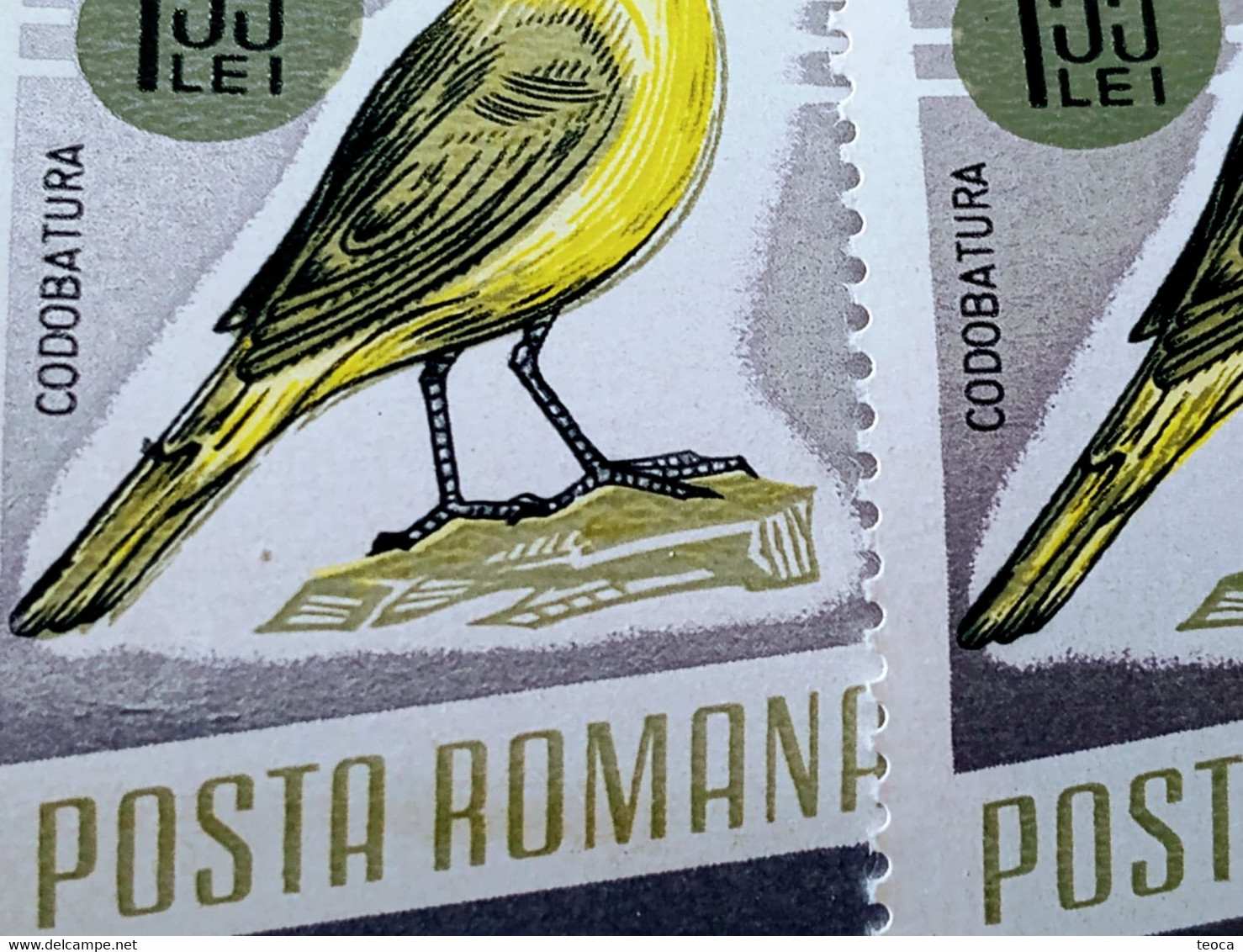 Errors Romania 1966 # MI 2506 Printed With  Songbirds With Displaced Bird - Errors, Freaks & Oddities (EFO)