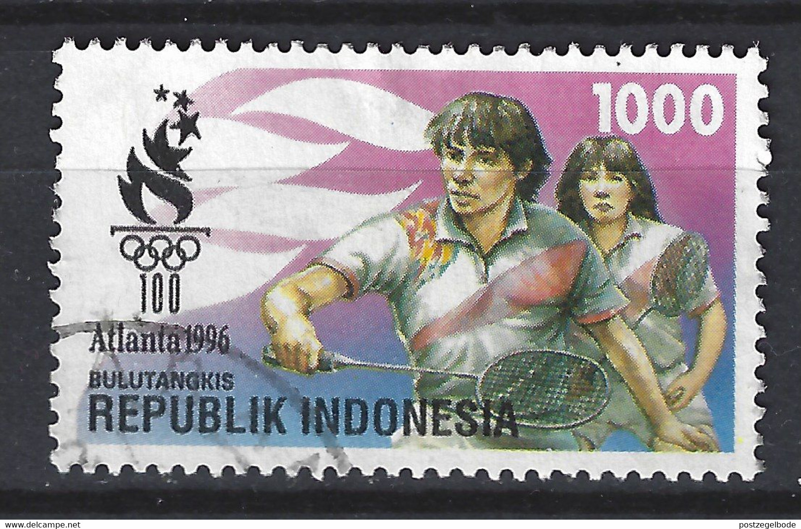 Indonesia Indonesie 1696 Used ; Badminton 1996 - Badminton