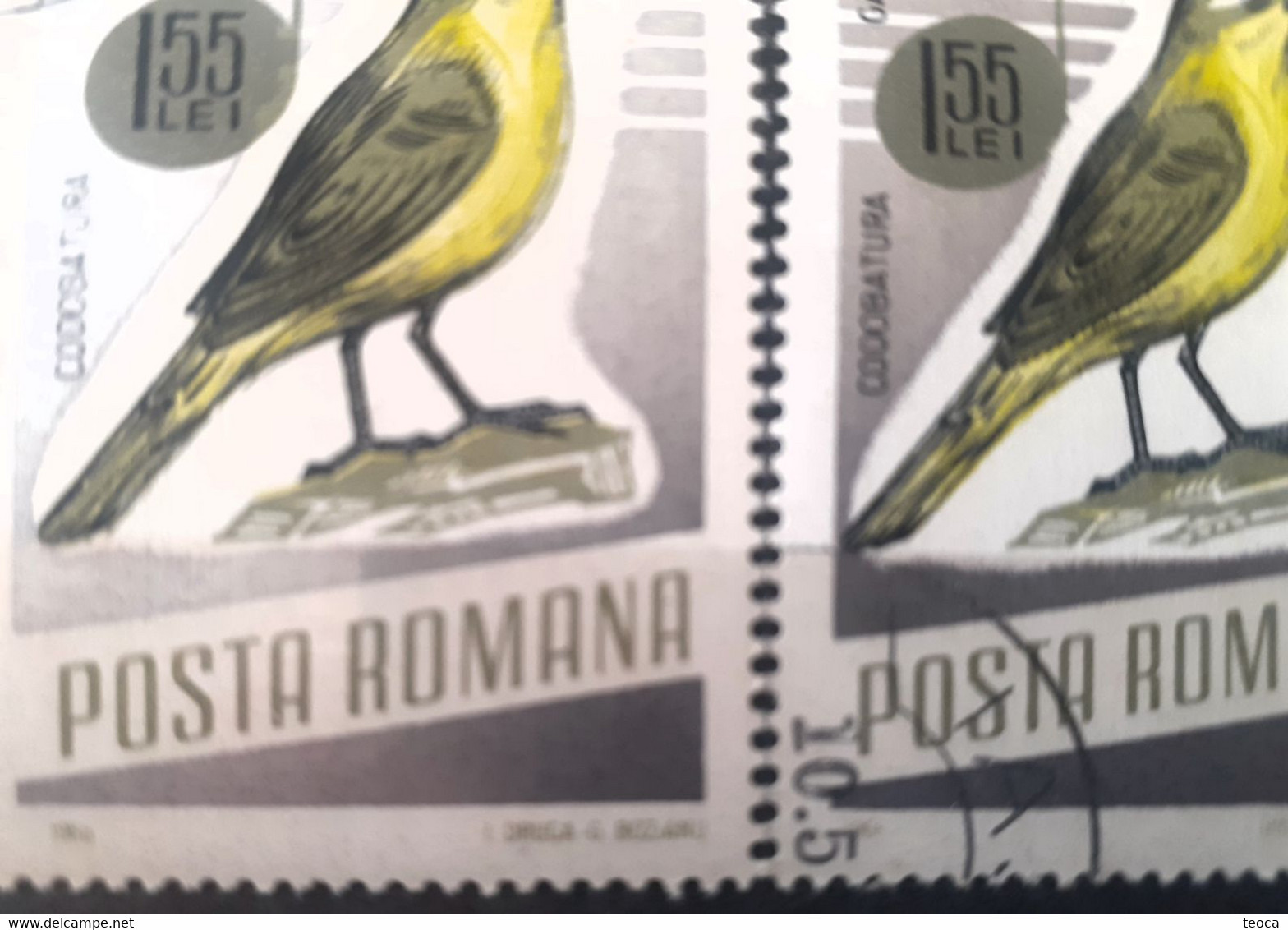 Errors Romania 1966 # MI 2506 Printed With  Plumage Error Displaced Bird - Variedades Y Curiosidades