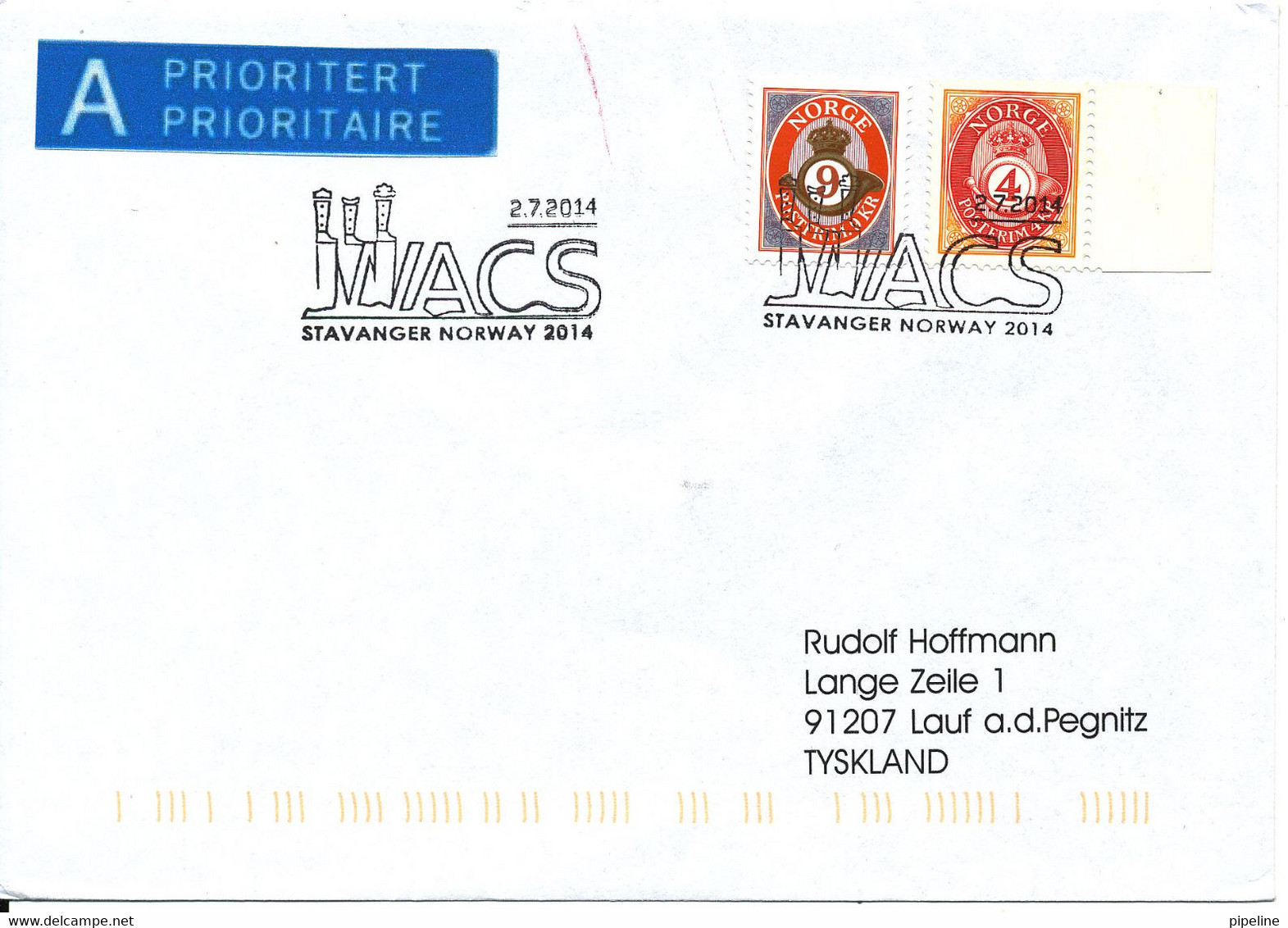 Norway Cover Stavanger 2-7-2014 (Wacs) - Lettres & Documents