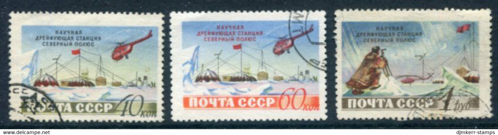 SOVIET UNION 1955 Polar Drift Station Used.  Michel 1791-93 - Gebruikt