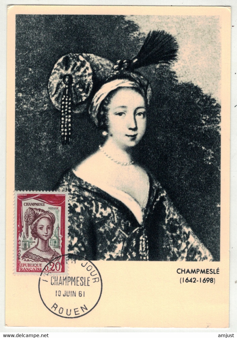 France // Marcophilie // Carte Maximum, Champmeslé - Lettres & Documents