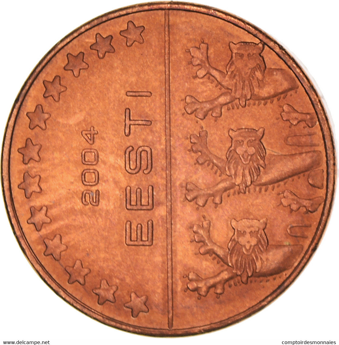 Estonie, Euro Cent, 2004, Unofficial Private Coin, TTB, Cuivre Plaqué Acier - Estonie