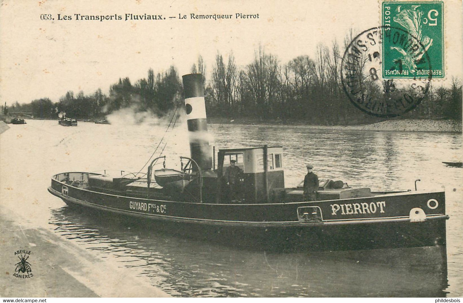 LES TRANSPORTS FLUVIAUX  Remorqueur PIERROT - Remorqueurs