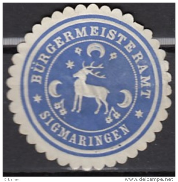 Siegelmarke Vignette Oblate: Sigmaringen, Bürgermeisteramt - Stempel & Siegel