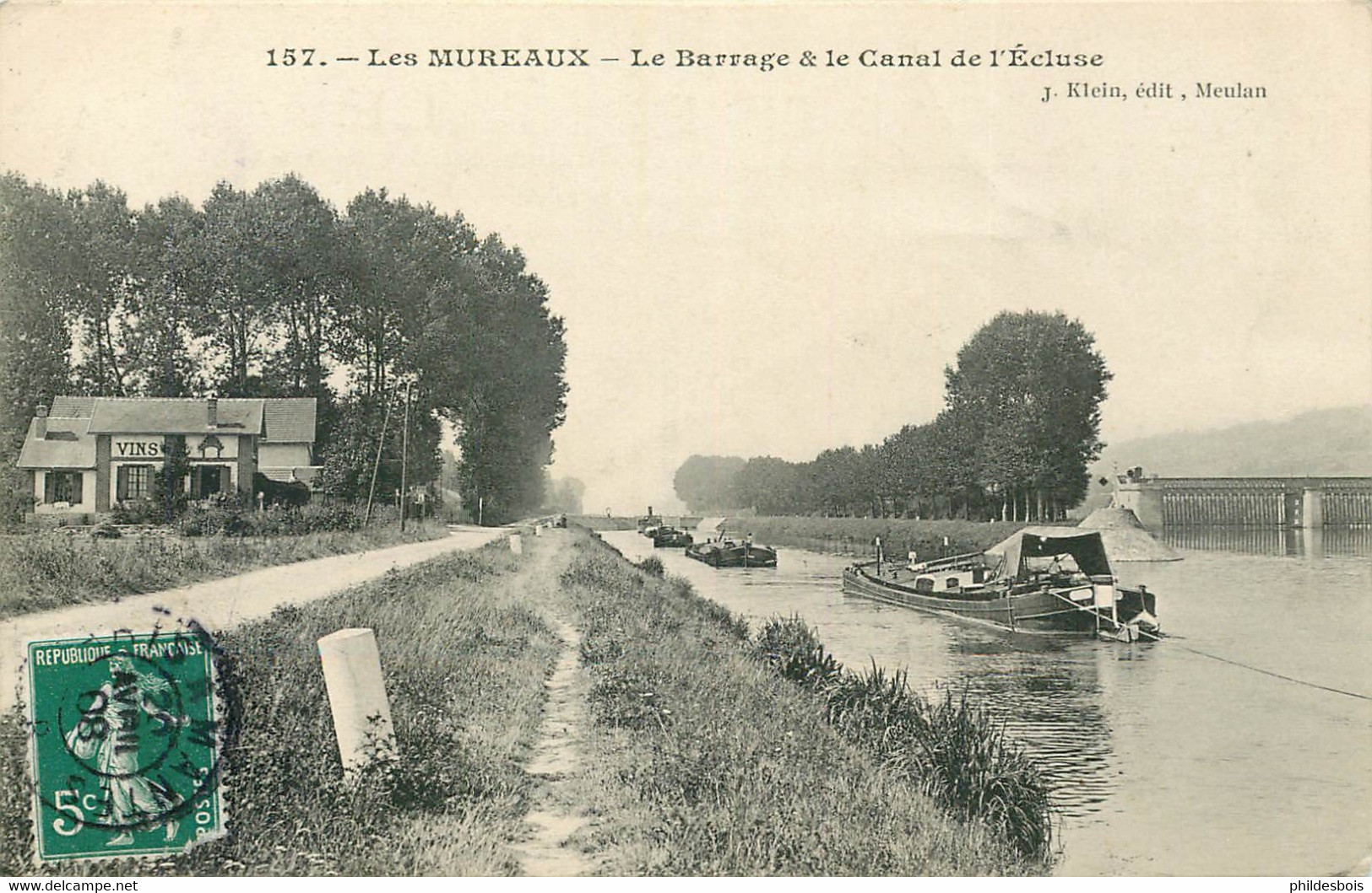 YVELINES  LES MUREAUX  Le Barrage Et Le Canal  (péniche) - Les Mureaux