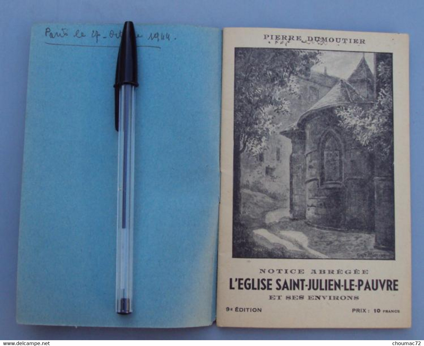 France Culture 016, Régionalisme, L'Eglise De Saint Julien Le Pauvre Par Pierre Dumoutier, 9° Edition, Bon état, Frais D - Paris